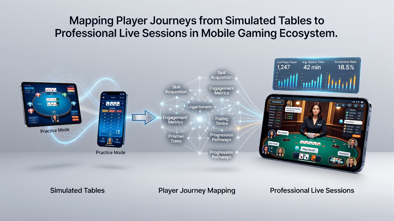 Detaillierte Darstellung von mobilen Spielerpfaden und Live-Session-Integrationen